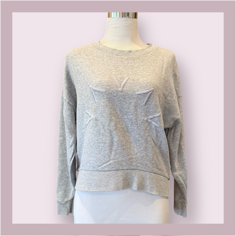 Varley Knoll Gray Melange Crewneck Sweatshirt - Picture 3 of 7